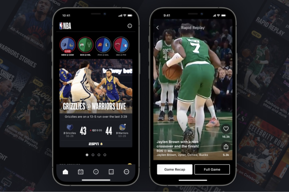 在數據的驅動下，<br>NBA 為球迷推出了首創的全新應用體驗