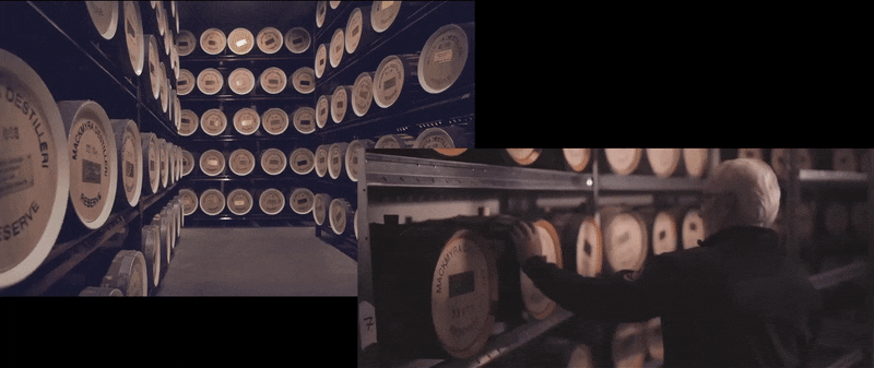 бочки в подвале шведского завода Mackmyra Whisky