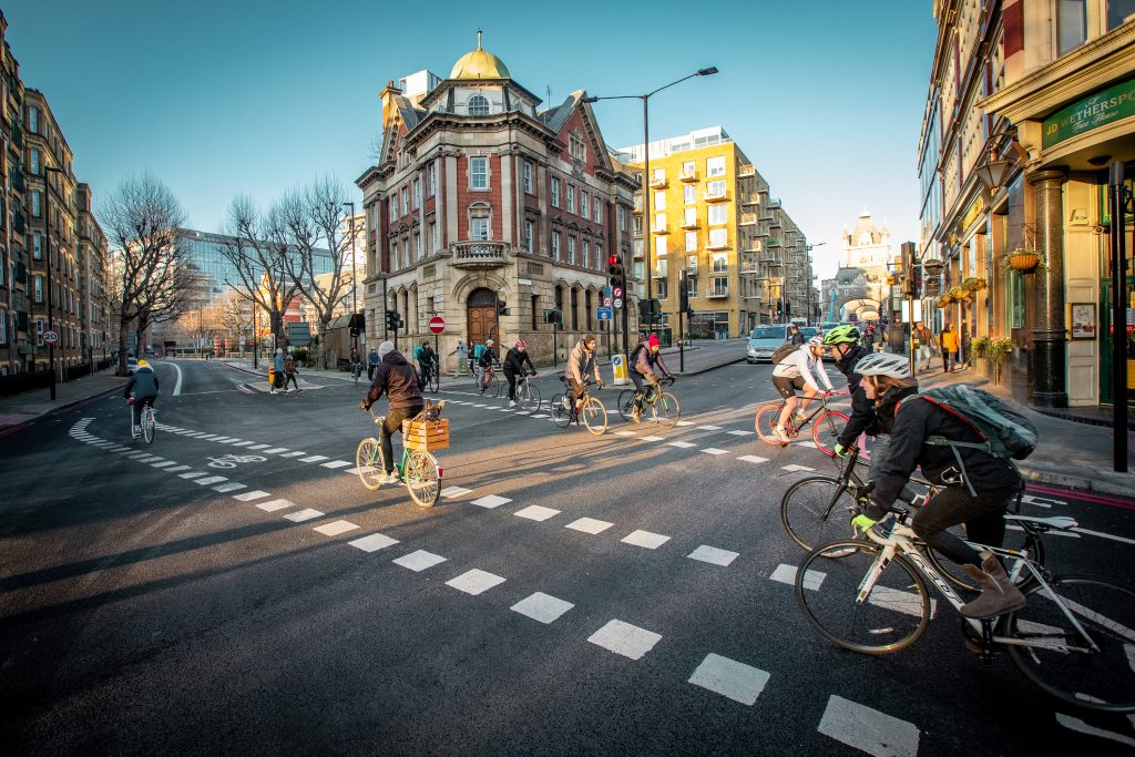 Bicyclists in London