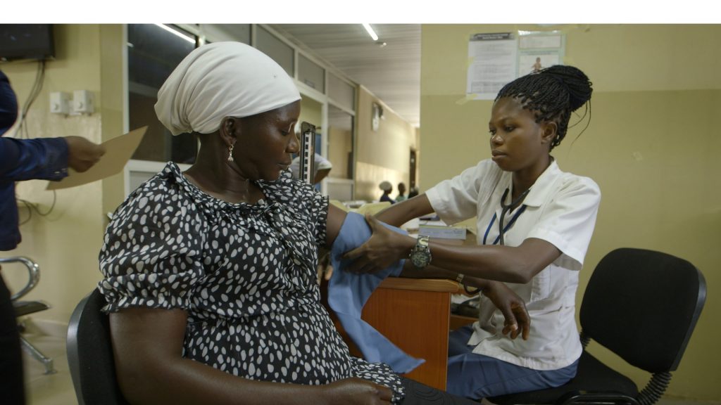A nurse in Nigeria now has reliable light to see her patient’s blood pressure readings.