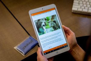 Pioneer's new app comes pre-loaded on an 8-inch Windows 10 tablet readers can get by signing up for a one-year subscription to the newspaper. (Photo by Scott Eklund/Red Box Pictures)
