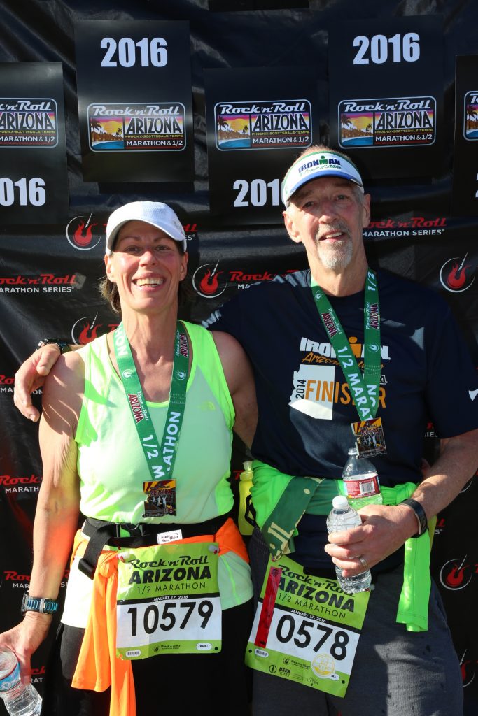 Ed and his wife, Linda, lost 60 pounds and started running triathlons to keep in shape. 