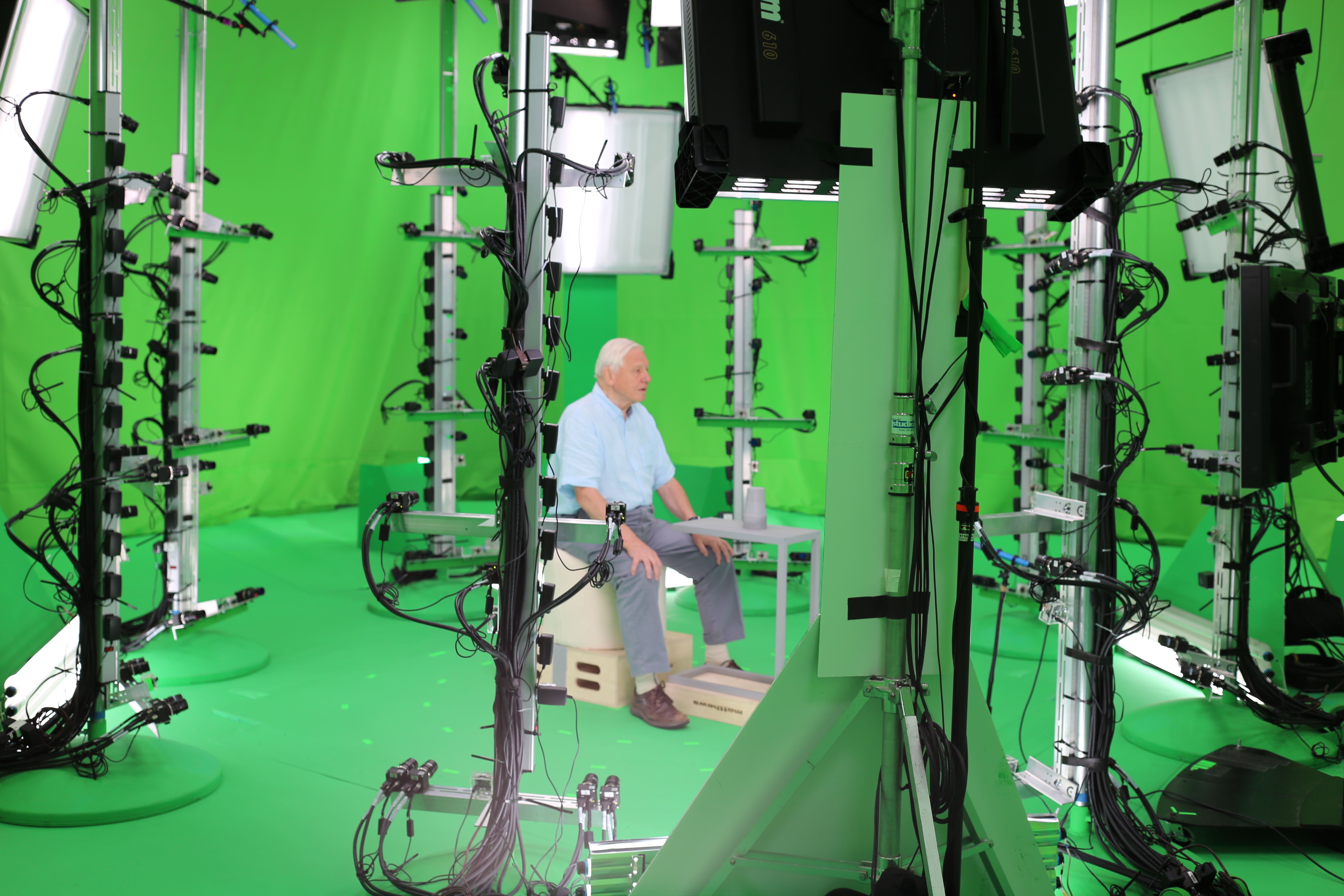Sir David Attenborough in Microsoft’s Mixed Reality Capture Studio in Redmond
